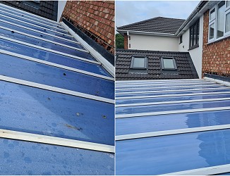 Conservatory roof cleaning